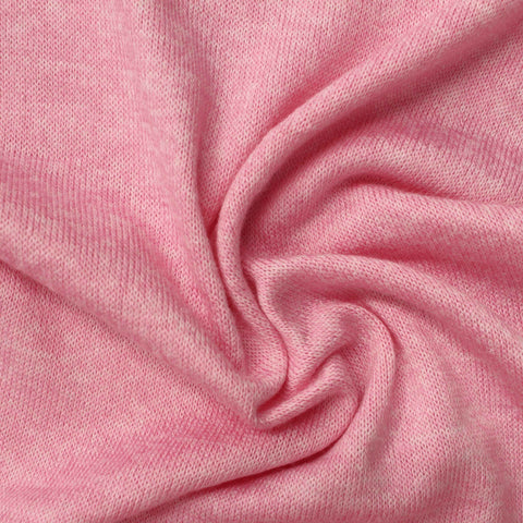 Pink Marl Chunky Knit, Viscose-Poly, 200 gsm, 160 cm, ref EF-219806