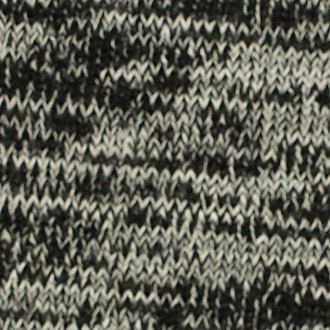 Black Heathered-Marl Chunky Knit, Viscose-Poly, 240 gsm, 140 cm