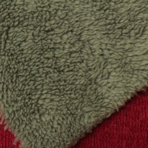Brushed 100% Polyester Chunky Knit Fabric, 454 gsm, 170 cm — Green