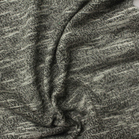 Black Marl Chunky Knit, Viscose-Poly, 143 gsm