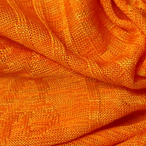 Orange Grid Rib Knit, Polyester