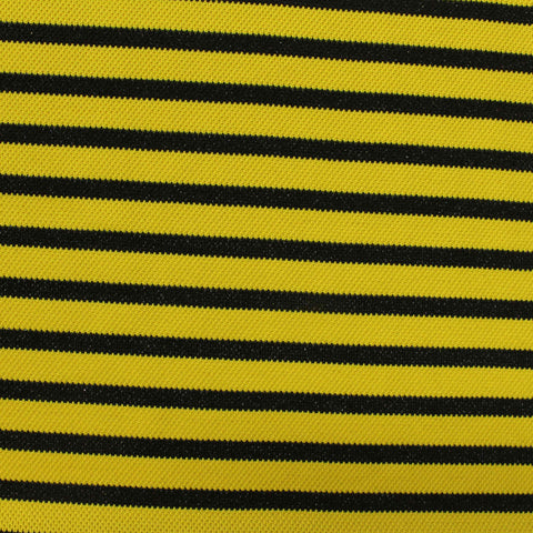 Yellow Horizontal-Stripe Rib Knit, Poly-Nylon