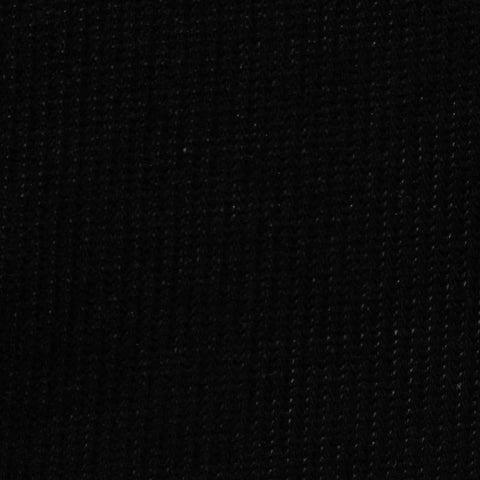 Cotton Polyester Rib Knit Fabric, 190 gsm, 185 cm — Black