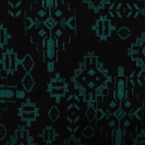 Black Geometric Chunky Knit, Polyester, 265 gsm