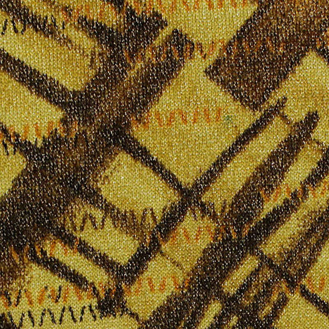 Brown Lines Jersey Knit, Viscose
