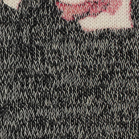 Pink Roses Chunky Knit, Poly-Viscose