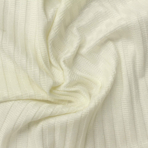 Viscose Polyester Rib Knit Fabric, 162 gsm, 150 cm — Beige