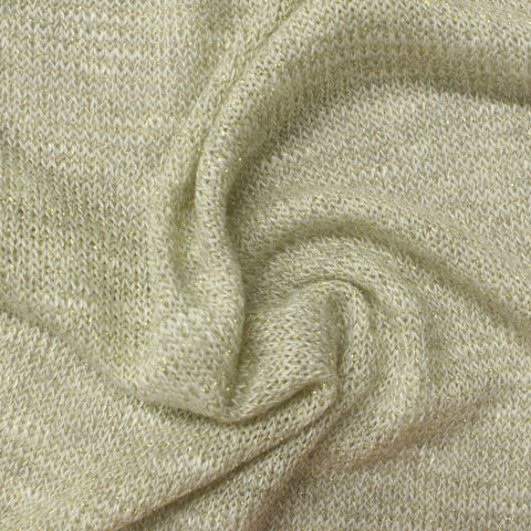Light Beige Marl Chunky Knit, Viscose-Poly, 188 gsm