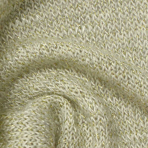 Light Beige Marl Chunky Knit, Viscose-Poly, 188 gsm