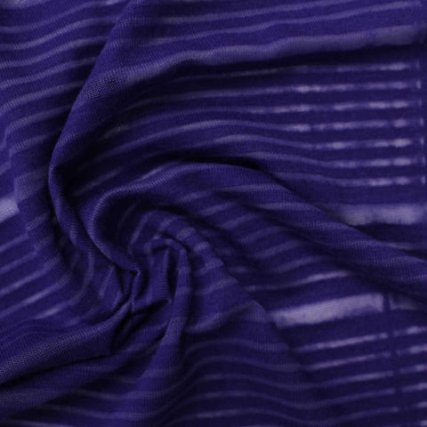 Purple Horizontal-Stripe Jersey Knit, Cotton-Poly