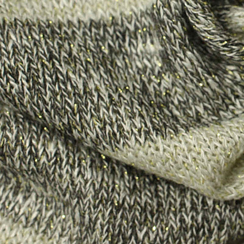 Dark Grey Stripes Chunky Knit, Poly-Cotton, 173 gsm