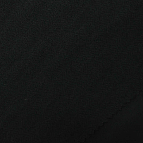 Polyester Stretch Interlock Knit Fabric, 185 gsm, 165 cm — Black