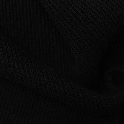 100% Polyester Chunky Knit Fabric, 490 gsm, 160 cm — Black