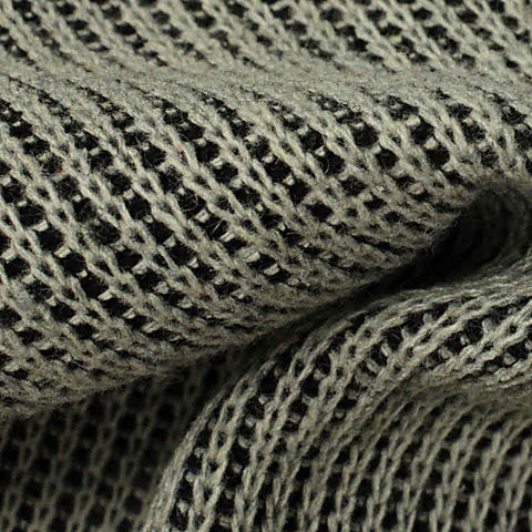 Heather 100% Polyester Chunky Knit Fabric, 385 gsm, 152 cm — Grey