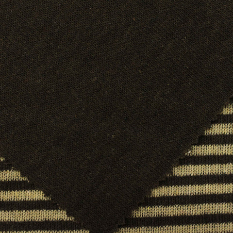 Dark Brown Horizontal-Stripe Chunky Knit, Poly-Acrylic