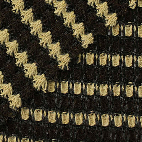 Dark Brown Stripes Chunky Knit, Polyester