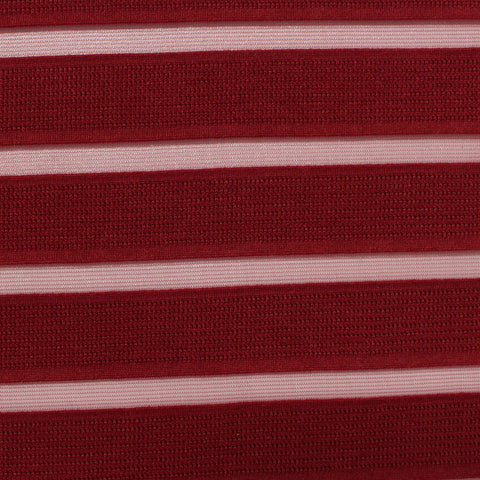 Red Horizontal-Stripe Jacquard, Polyester, 248 gsm