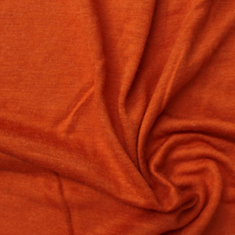 Orange Heather Jersey Knit, Viscose-Acrylic