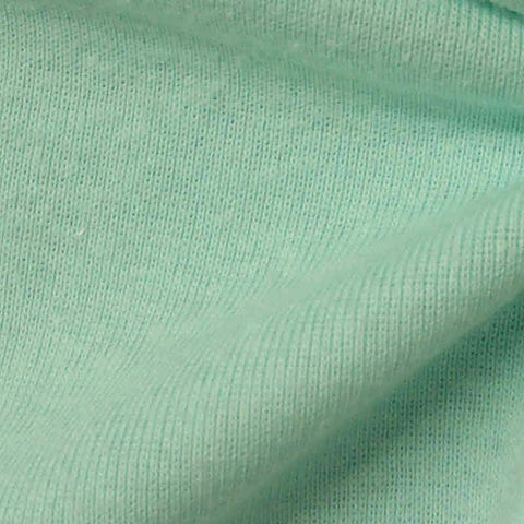 Pale Mint Rib Knit, Cotton-Poly