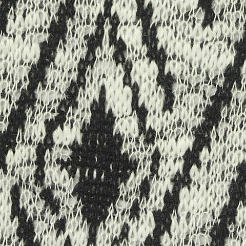 Black Houndstooth Chunky Knit, Polyester, 195 gsm