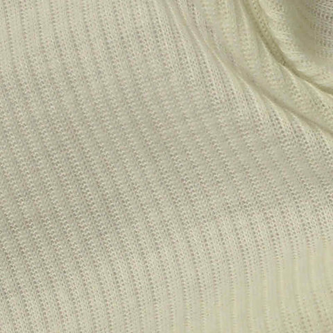 100% Polyester Rib Knit Fabric, 157 gsm, 155 cm — Beige