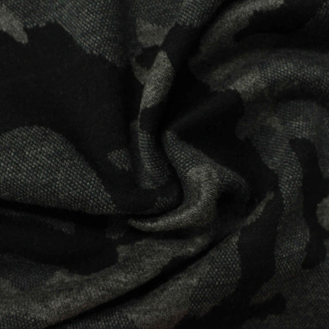 Dark Grey Camo Jacquard, Viscose-Poly