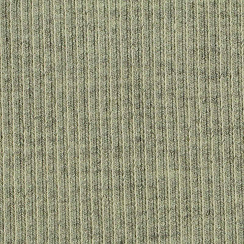 Heathered Grey-Green Marl Rib Knit, Cotton-Poly