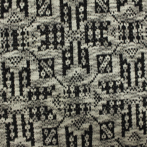 Black Abstract Jacquard, Polyester, 215 gsm