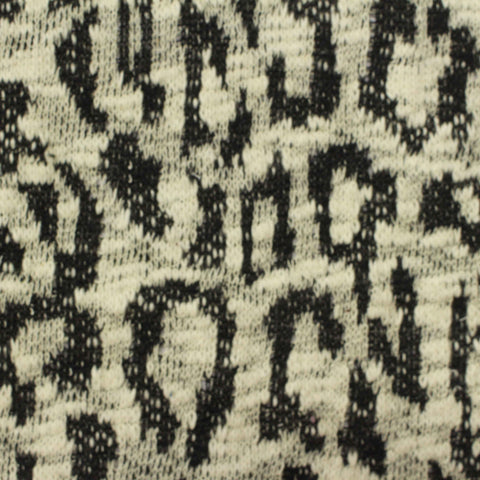 Black Abstract-Animal Print Jacquard, Cotton-Poly