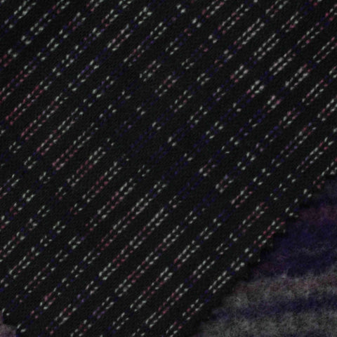 White Dashes Jersey Knit, Polyester