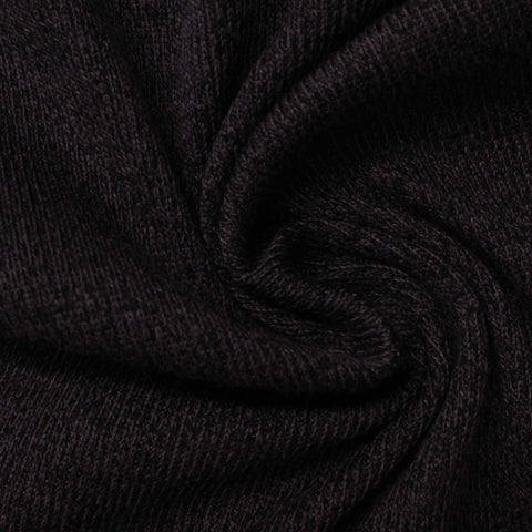 Black Marl Rib Knit, Polyester