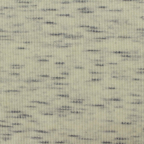 Light Cream Fine-Marl Rib Knit, Poly-Cotton