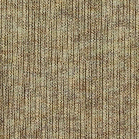 Light Brown Heather Rib Knit, Poly-Cotton
