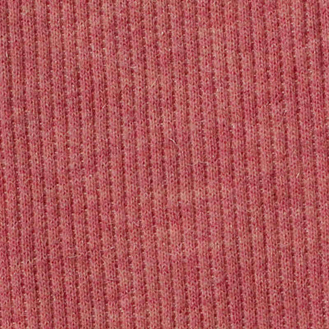 Heathered Red Marl Rib Knit, Poly-Cotton