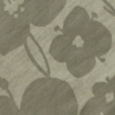Grey Floral Jersey Knit, Poly-Viscose