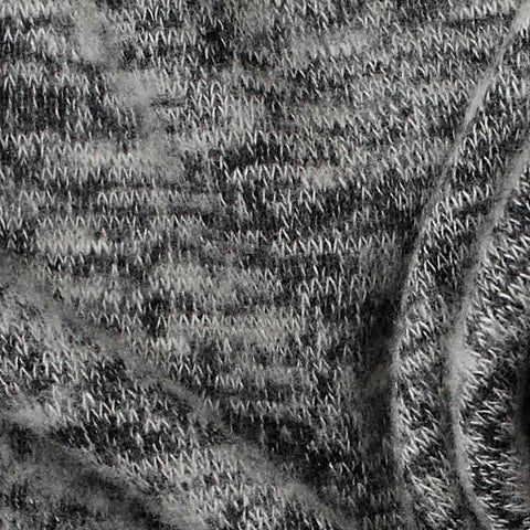 Grey Marl Chunky Knit, Viscose-Poly, 145 gsm, 160 cm