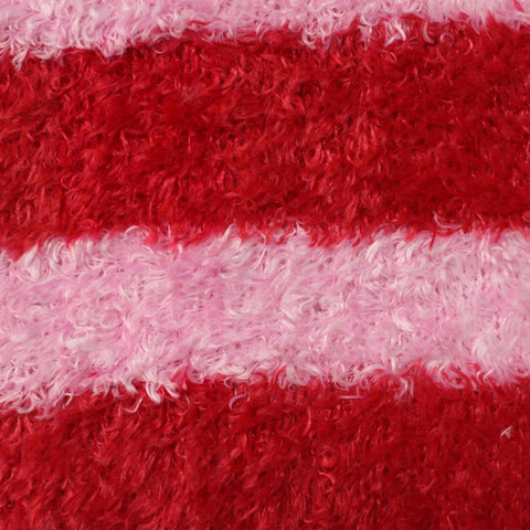 Red Horizontal-Stripe Knit, Polyester, 395 gsm