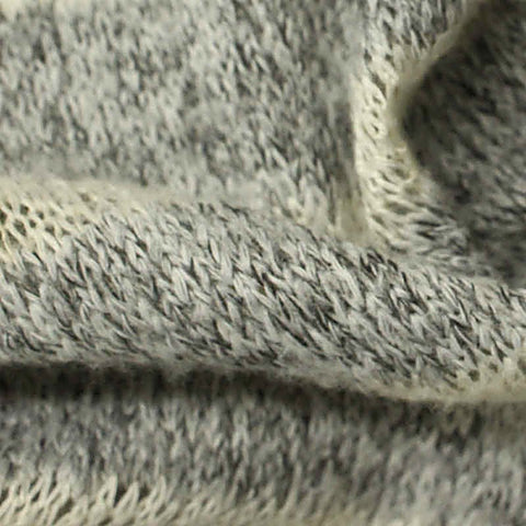 Cream Marl Knit, Poly-Viscose, 215 gsm