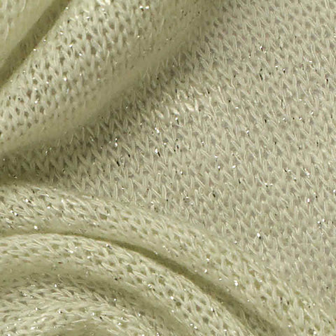 Slub Viscose Polyester Blend Stretch Chunky Knit Fabric, 190 gsm, 150 cm — White