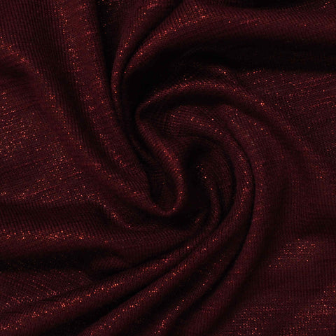 Deep Red Marl Knit, Cotton
