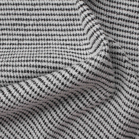 Black Geometric Chunky Knit, Polyester, 302 gsm