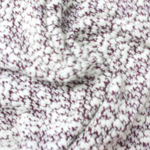 White Marl Chunky Knit, Cotton-Poly, 255 gsm
