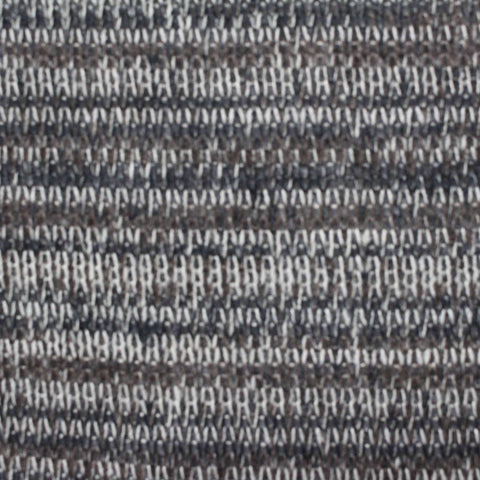 Marled White Horizontal-Stripe Chunky Knit, Polyester
