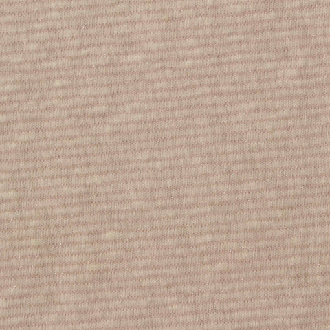 Light Pink Horizontal-Stripe Jersey Knit, Cotton-Poly