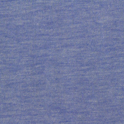 Heathered Blue Marl Jersey Knit, Cotton-Poly, 138 gsm