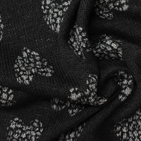 Black Abstract Jacquard, 156 gsm