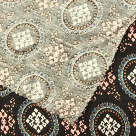 White Medallions Knit, Viscose