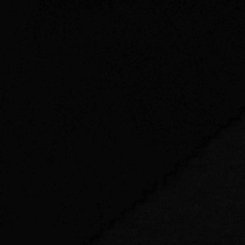 Viscose Polyester Stretch Interlock Knit Fabric, 249 gsm, 200 cm — Black
