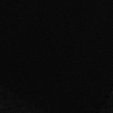 Viscose Rib Knit Fabric, 143 gsm, 190 cm — Black