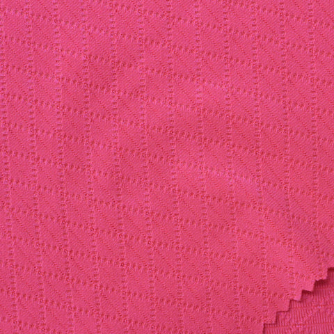 Pink Tone-on-Tone Grid Jacquard